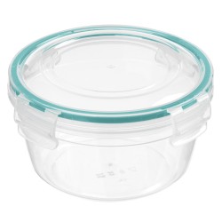 Контейнер для продуктов пластмассовый 0,5л, д13см, h7,5см, круглый, герметичный, ручки-клипса, прозрачный (Россия) Контейнер для продуктов пластмассовый 0,5л, д13см, h7,5см, круглый, герметичный, ручки-клипса, прозрачный (Россия)